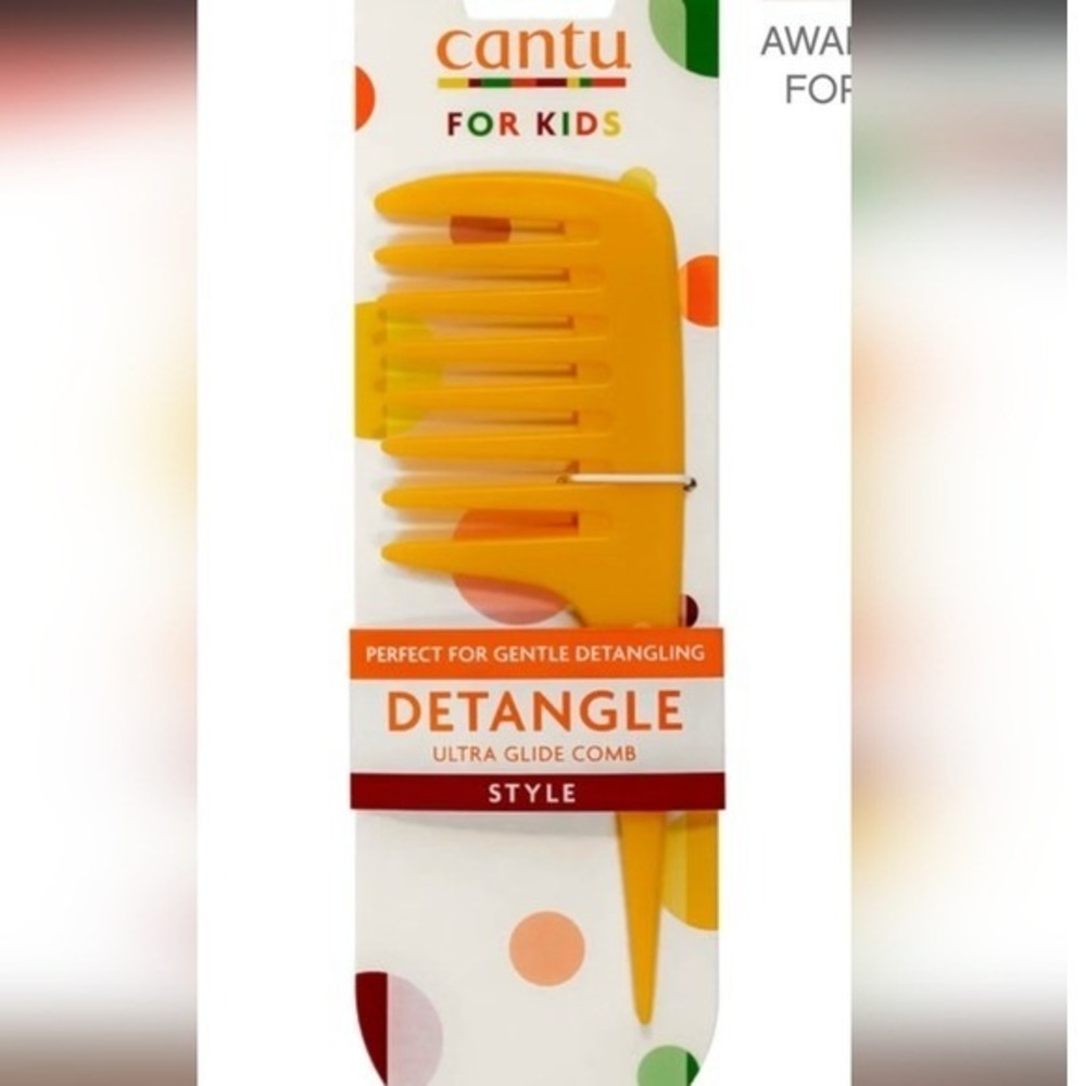 Cantu For Kids Detangle Ultra Glide Comb Orange‎ Wide Tooth Styling Tool NEW